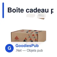 Boîte cadeau personnalisable en carton 24,3 x 24,3 x 9,9 cm avec logo - Box M - Miniature 1