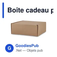 Boîte cadeau personnalisable en carton 24,3 x 24,3 x 9,9 cm avec logo - Box M - Miniature 2