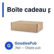 Boîte cadeau personnalisable en carton 34,7 x 24,3 x 9,9 cm avec logo - Box L - Miniature 2