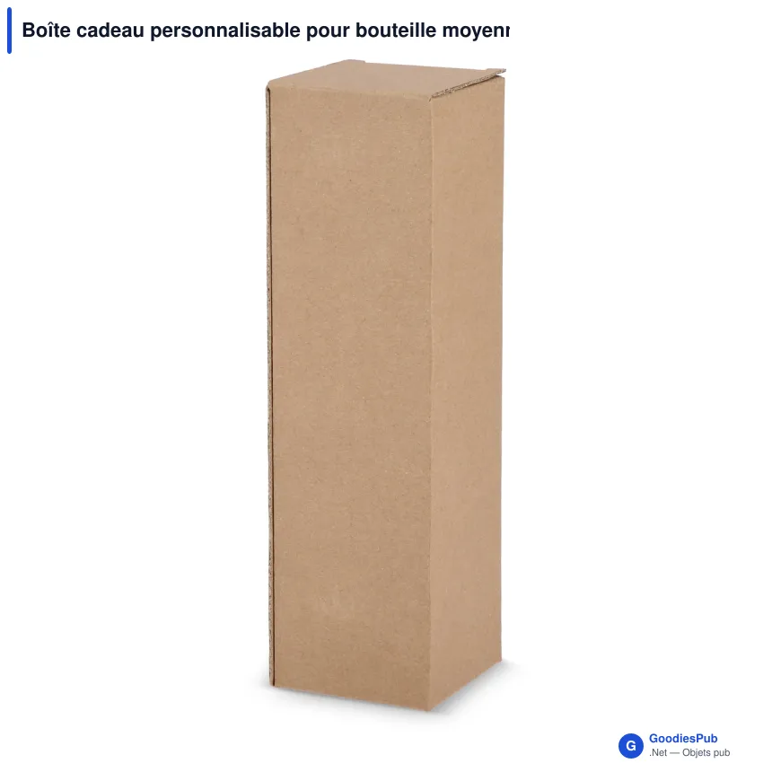 Boîte cadeau personnalisable pour bouteille moyenne en carton avec logo - Medium - Image 2