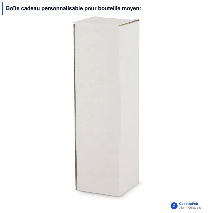 Boîte cadeau personnalisable pour bouteille moyenne en carton avec logo - Medium - Image 3