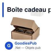 Boîte cadeau personnalisable pour 4 mugs en carton avec logo - Box 4 - Miniature 1
