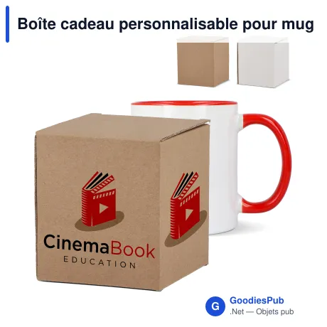 Boîte cadeau personnalisable pour mug en carton avec logo - Mug