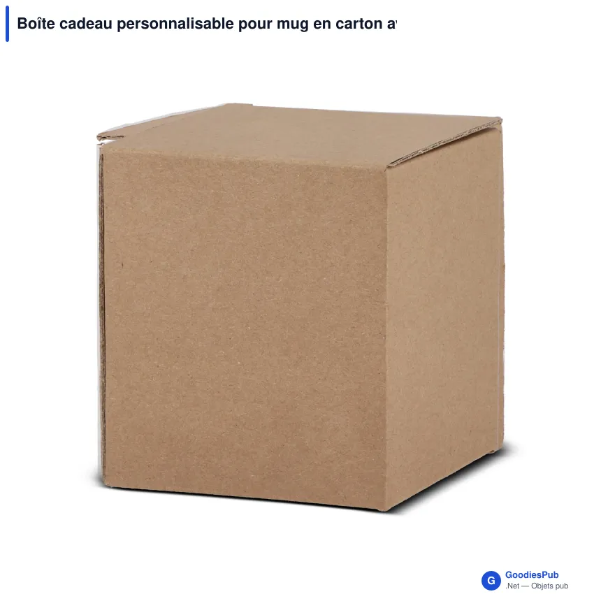 Boîte cadeau personnalisable pour mug en carton avec logo - Mug - Image 2