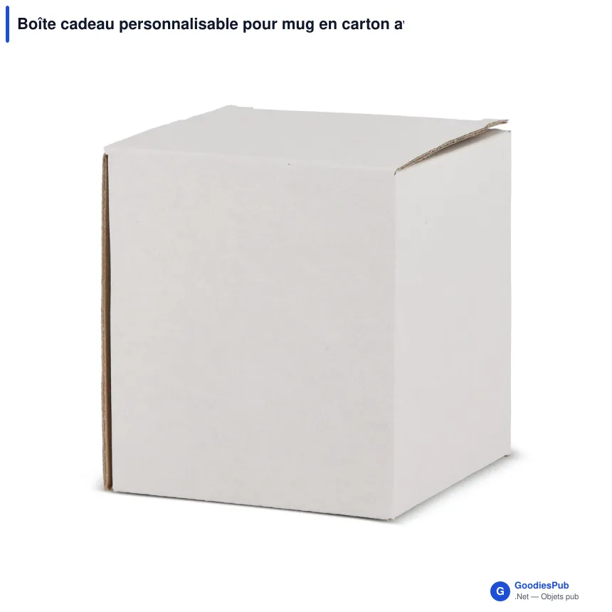 Boîte cadeau personnalisable pour mug en carton avec logo - Mug - Image 3