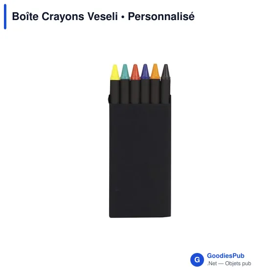 Boîte de Crayons Personnalisable Veseli avec Logo - Image 1