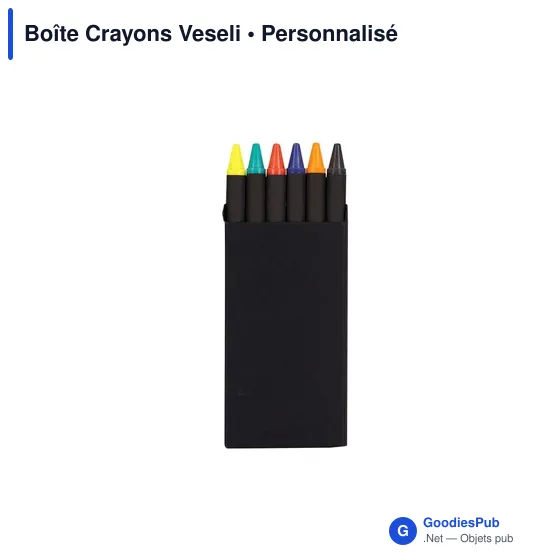 Boîte de Crayons Personnalisable Veseli avec Logo - Image 2