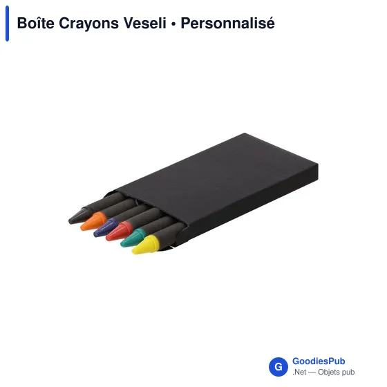 Boîte de Crayons Personnalisable Veseli avec Logo - Image 3
