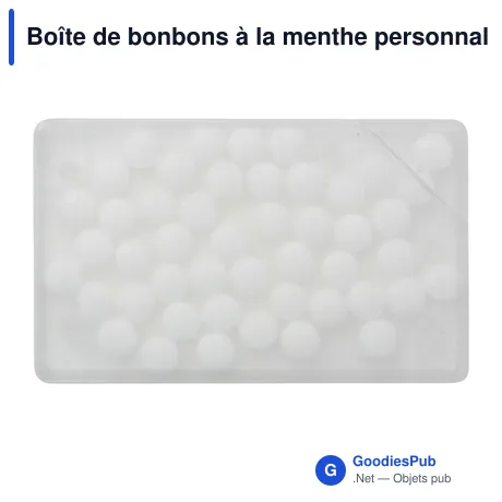 Boîte de bonbons à la menthe personnalisable avec logo