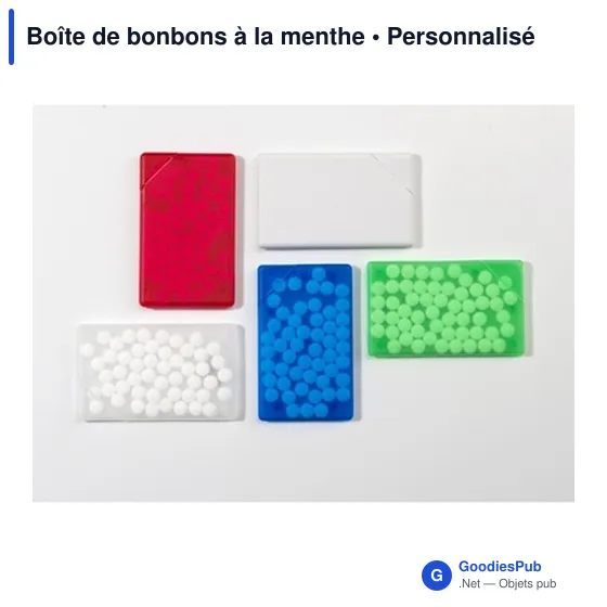 Boîte de bonbons à la menthe personnalisable avec logo - Image 4