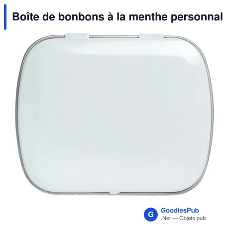 Boîte de bonbons à la menthe personnalisable avec logo