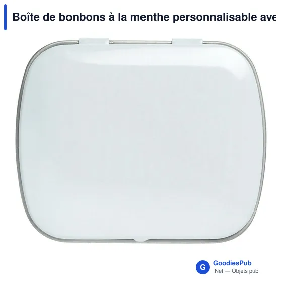 Boîte de bonbons à la menthe personnalisable avec logo - Image 1