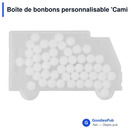 Boîte de bonbons personnalisable 'Camion' avec logo