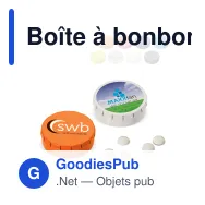 Boîte à bonbons personnalisable en métal avec logo - Huit coloris - Miniature 1