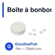Boîte à bonbons personnalisable en métal avec logo - Huit coloris - Miniature 2