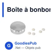 Boîte à bonbons personnalisable en métal avec logo - Huit coloris - Miniature 3