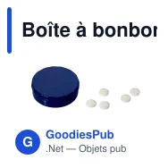 Boîte à bonbons personnalisable en métal avec logo - Huit coloris - Miniature 4