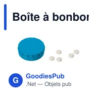 Boîte à bonbons personnalisable en métal avec logo - Huit coloris - Miniature 5