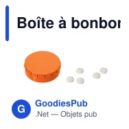 Boîte à bonbons personnalisable en métal avec logo - Huit coloris - Miniature 6