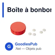 Boîte à bonbons personnalisable en métal avec logo - Huit coloris - Miniature 8