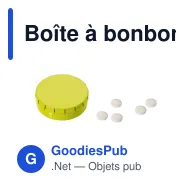 Boîte à bonbons personnalisable en métal avec logo - Huit coloris - Miniature 9
