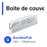 Boîte de couverts personnalisable réutilisable blanche avec logo - Box - Miniature 2