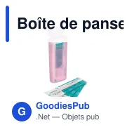 Boîte de pansements personnalisable 10 pansements 70 x 18 mm avec logo - Color - Miniature 2