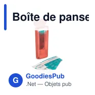 Boîte de pansements personnalisable 10 pansements 70 x 18 mm avec logo - Color - Miniature 3