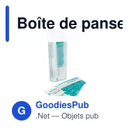 Boîte de pansements personnalisable 10 pansements 70 x 18 mm avec logo - Color - Miniature 4