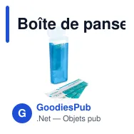 Boîte de pansements personnalisable 10 pansements 70 x 18 mm avec logo - Color - Miniature 5