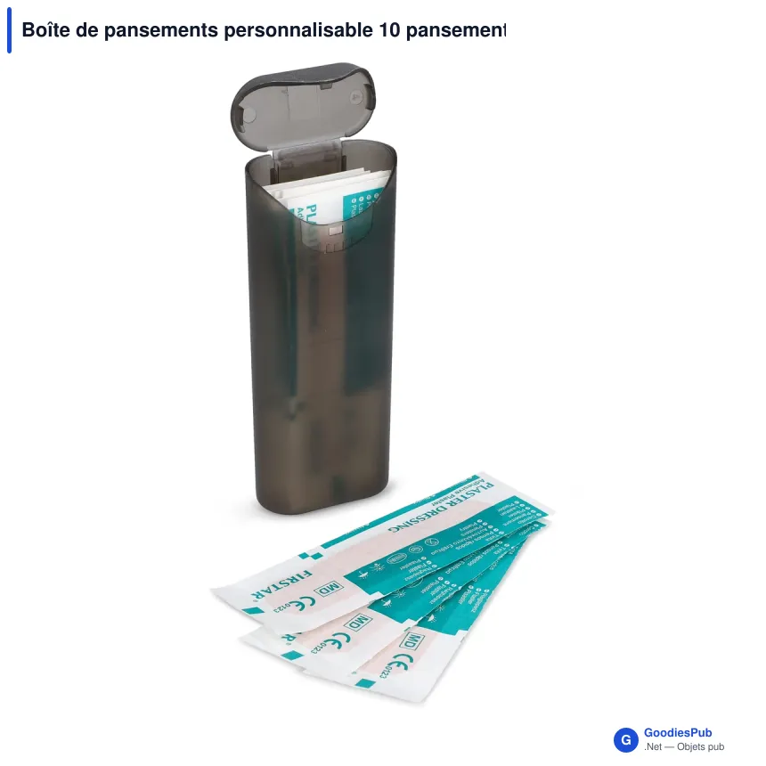 Boîte de pansements personnalisable 10 pansements 70 x 18 mm avec logo - Color - Image 8