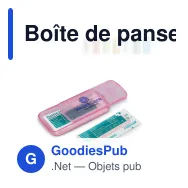 Boîte de pansements personnalisable 5 pansements 56 x 18 mm avec logo - Mini - Miniature 1