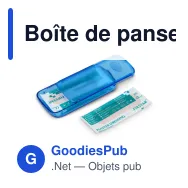 Boîte de pansements personnalisable 5 pansements 56 x 18 mm avec logo - Mini - Miniature 2