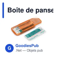 Boîte de pansements personnalisable 5 pansements 56 x 18 mm avec logo - Mini - Miniature 3