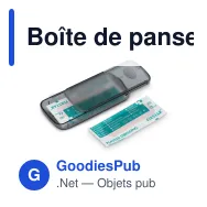 Boîte de pansements personnalisable 5 pansements 56 x 18 mm avec logo - Mini - Miniature 5