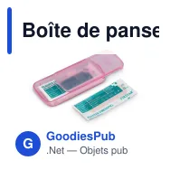 Boîte de pansements personnalisable 5 pansements 56 x 18 mm avec logo - Mini - Miniature 8