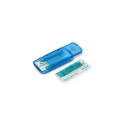 Variante Bleu - Boîte de pansements personnalisable 5 pansements 56 x 18 mm avec logo - Mini