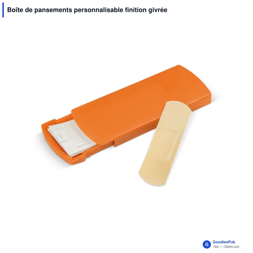Boîte de pansements personnalisable finition givrée avec logo - Frost - Image 2
