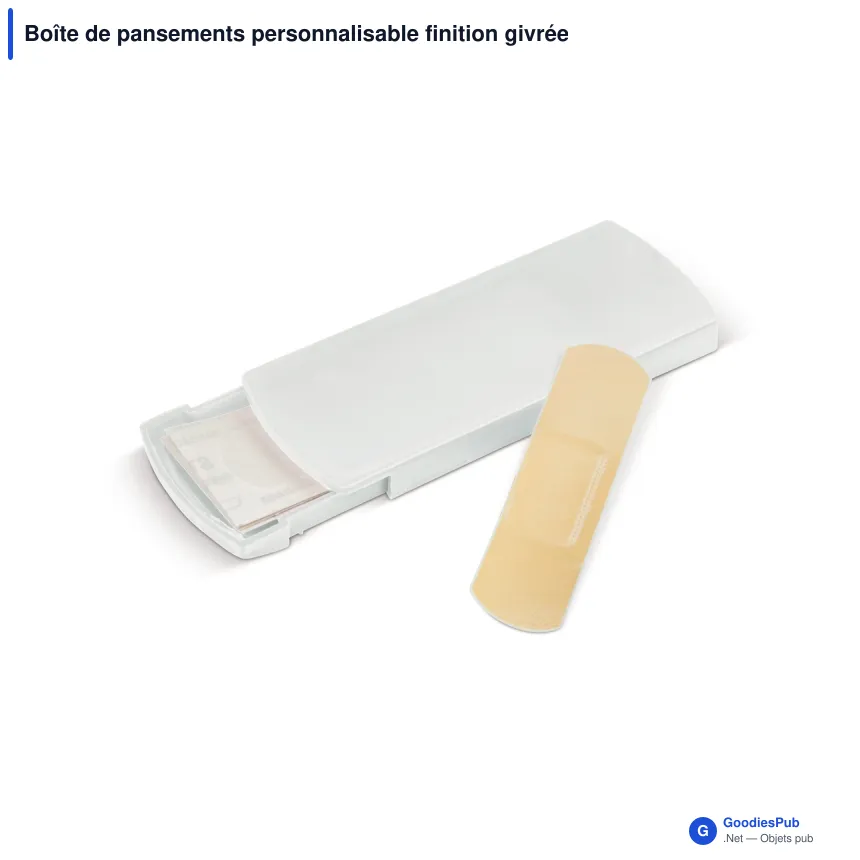 Boîte de pansements personnalisable finition givrée avec logo - Frost - Image 3