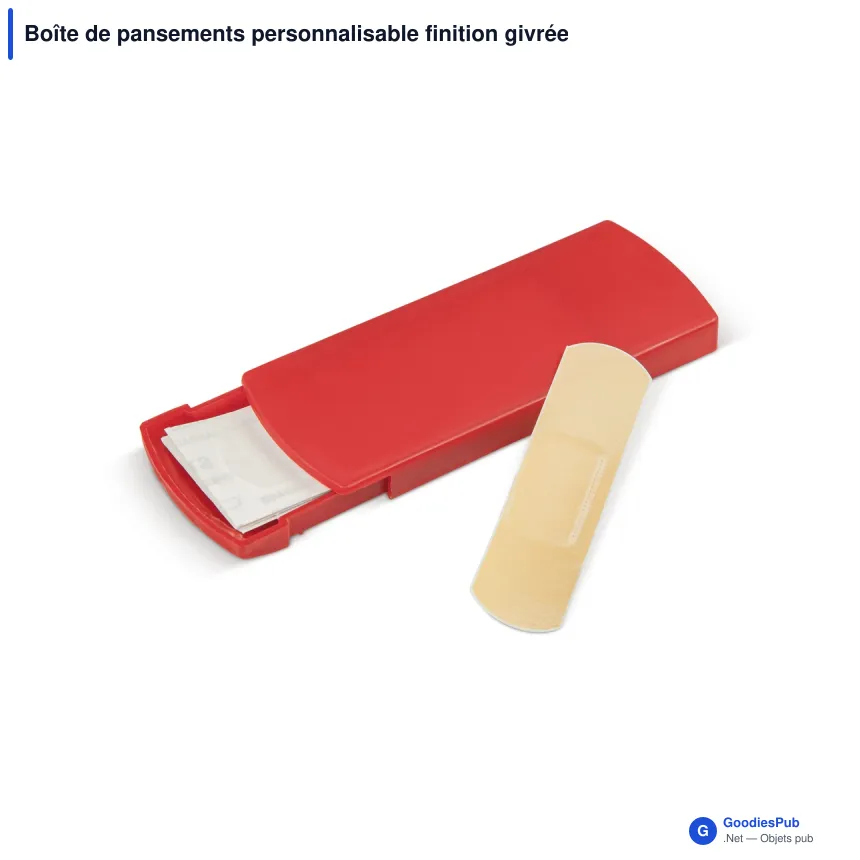 Boîte de pansements personnalisable finition givrée avec logo - Frost - Image 4