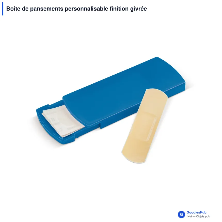 Boîte de pansements personnalisable finition givrée avec logo - Frost - Image 5