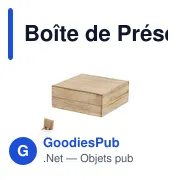 Boîte de Présentation personnalisable en bois naturel - Macalixavec logo - Miniature 1