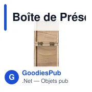 Boîte de Présentation personnalisable en bois naturel - Macalixavec logo - Miniature 4