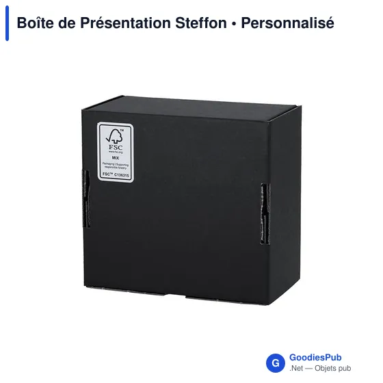 Boîte de Présentation personnalisable en carton recyclé - Steffonavec logo - Image 4