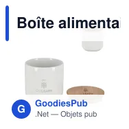 Boîte alimentaire personnalisable en céramique et bambou avec logo - 500 ml - Miniature 1