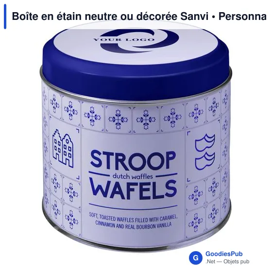 Boîte alimentaire personnalisable en étain avec logo - Sanvi - Image 2