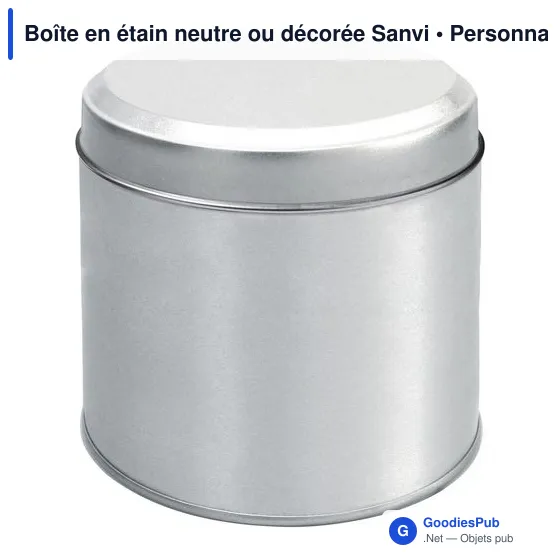 Boîte alimentaire personnalisable en étain avec logo - Sanvi - Image 5