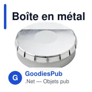 Boîte en métal personnalisable de bonbons à la menthe avec logo - Miniature 1