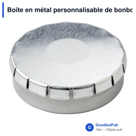 Boîte en métal personnalisable de bonbons à la menthe avec logo