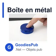 Boîte en métal personnalisable de bonbons à la menthe avec logo - Miniature 2